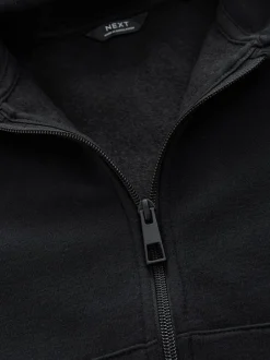 Schoolkleding|Sweaters En Hoody´S*Next Zwart - Effen hoodie met doorlopende rits (3-16 jr)