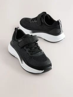 Sneakers|Sneakers*Next - Elastische sneakers met veters Zwart