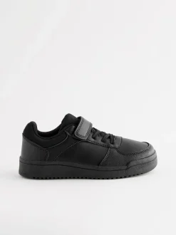 Sneakers|Sneakers*Next Zwart - Elastische vetersneakers voor school met 1 bandje