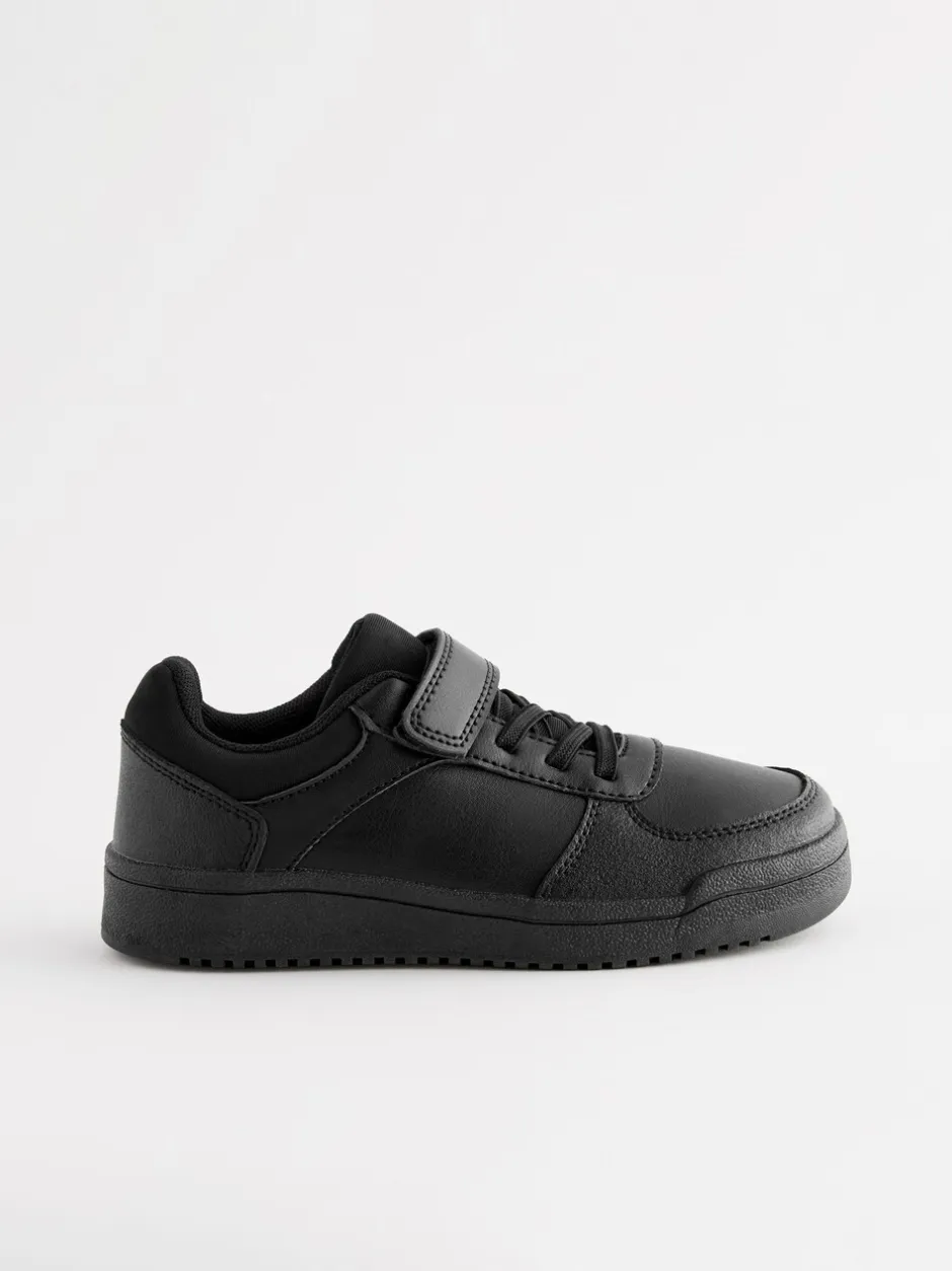 Sneakers|Sneakers*Next Zwart - Elastische vetersneakers voor school met 1 bandje