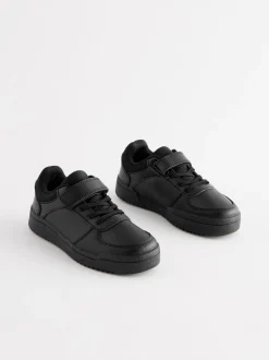 Sneakers|Sneakers*Next Zwart - Elastische vetersneakers voor school met 1 bandje