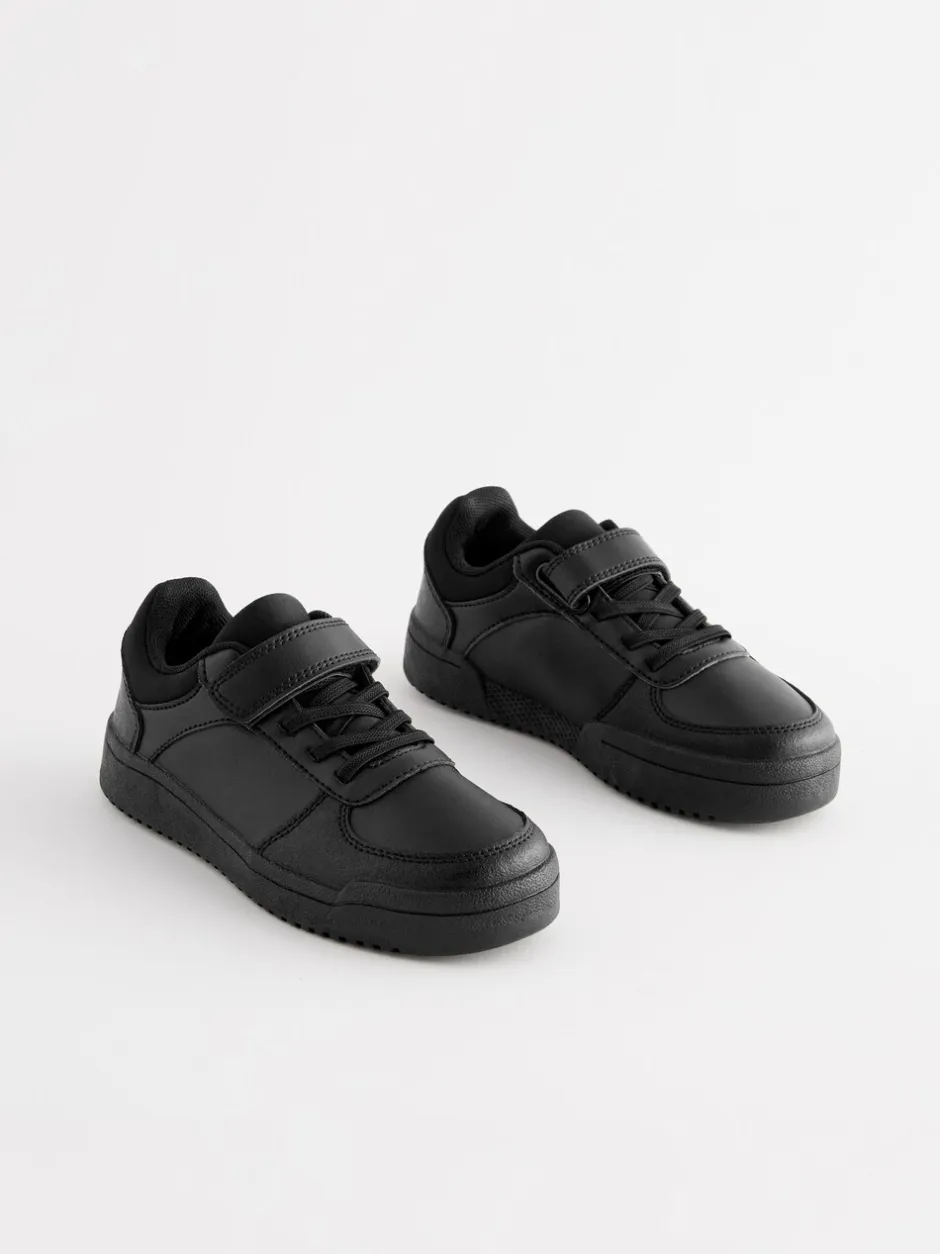 Sneakers|Sneakers*Next Zwart - Elastische vetersneakers voor school met 1 bandje