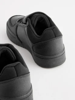 Sneakers|Sneakers*Next Zwart - Elastische vetersneakers voor school met 1 bandje