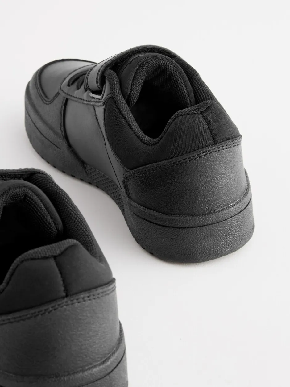 Sneakers|Sneakers*Next Zwart - Elastische vetersneakers voor school met 1 bandje