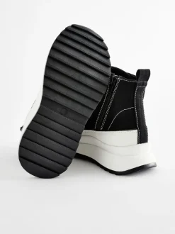 Sneakers*Next - Extra Chunky Lace-Up With Zip Trainers Zwart
