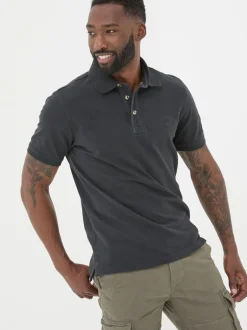 T-Shirts En Hemden|Poloshirts*Fat Face - FatFace - Piqué polo met korte mouwen Zwart