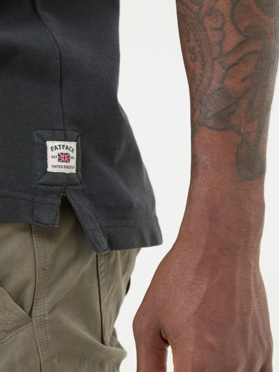 T-Shirts En Hemden|Poloshirts*Fat Face - FatFace - Piqué polo met korte mouwen Zwart
