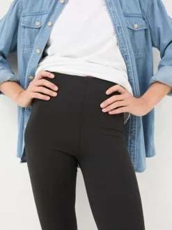 Leggings En Joggingbroeken|Fat Face - FatFace Full Length Leggings Zwart