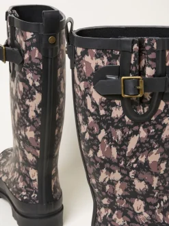 Laarzen*Fat Face - FatFace Rubber Printed Welly Zwart