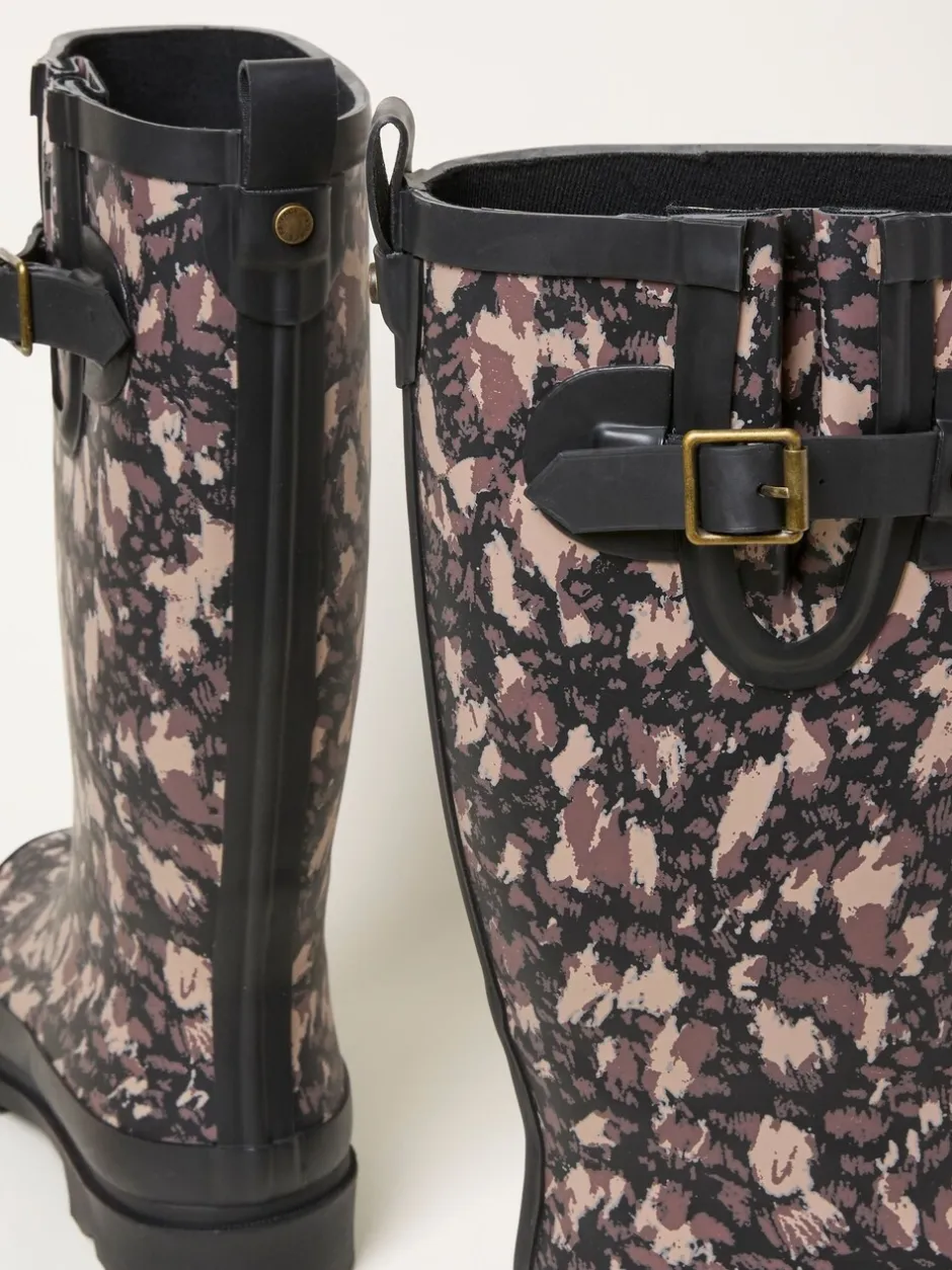 Laarzen*Fat Face - FatFace Rubber Printed Welly Zwart