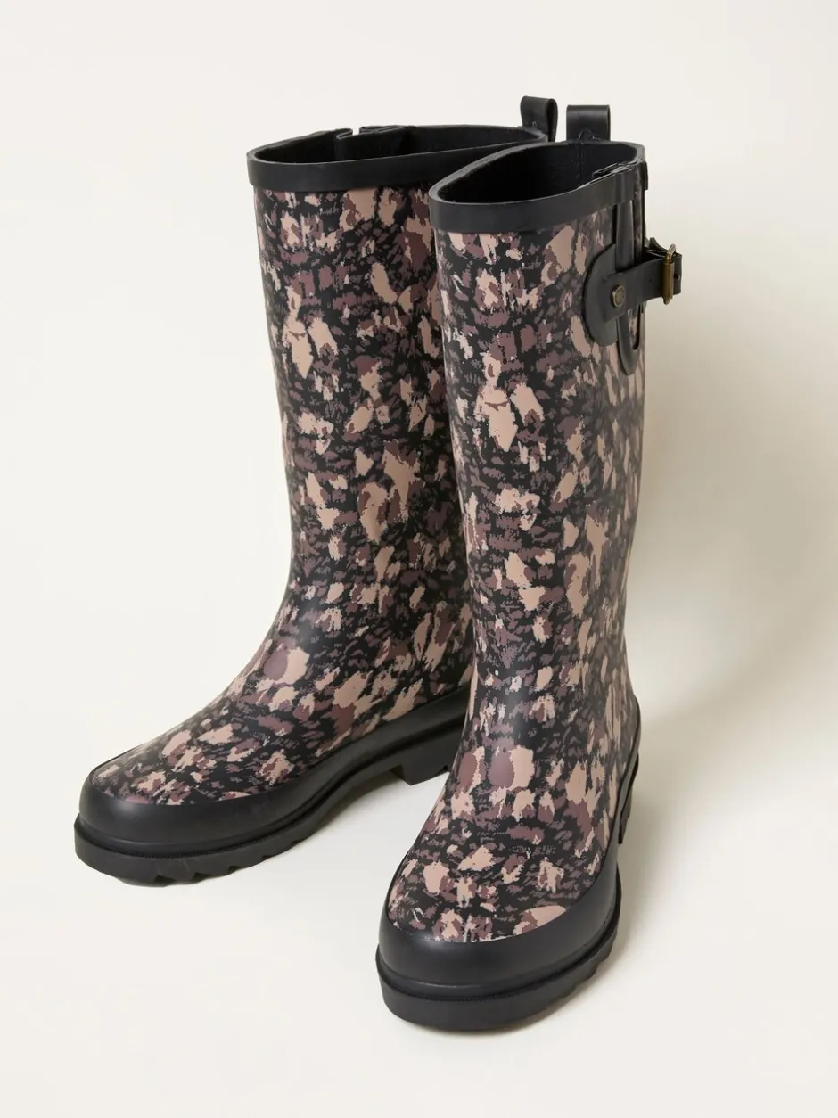 Laarzen*Fat Face - FatFace Rubber Printed Welly Zwart