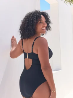 Badkleding*Next - F-K ondersteunend badpak met beugel Zwart