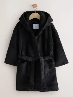 Kamerjassen|Next Zwart - Fleece badjas (1,5-16jr)