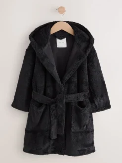 Kamerjassen*Next Zwart - Fleece badjas (1,5-16jr)