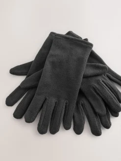 Mutsen, Handschoenen En Sjaals|Next - Fleece Gloves 2 Pack Zwart