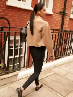 Leggings En Joggingbroeken*Next - Fleece Lined Warm Handle Cosy Jersey Denim Leggings Zwart