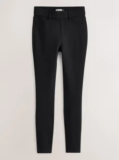 Leggings En Joggingbroeken*Next - Fleece Lined Warm Handle Cosy Jersey Denim Leggings Zwart