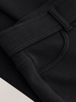 Leggings En Joggingbroeken*Next - Fleece Lined Warm Handle Cosy Jersey Denim Leggings Zwart