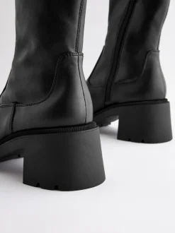 Ruimvallend En Extraruimvallend|Next Zwart - Forever Comfort® - Enkellange soklaarzen met grove zool
