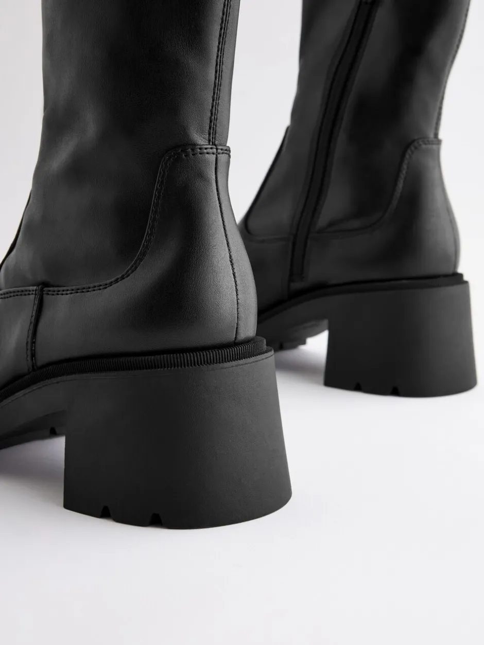 Ruimvallend En Extraruimvallend|Next Zwart - Forever Comfort® - Enkellange soklaarzen met grove zool