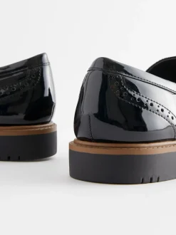 Ruimvallend En Extraruimvallend|Lage Schoenen|Next - Forever Comfort® Brogue Instappers Zwart