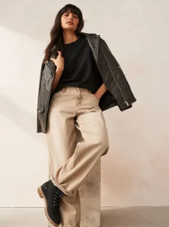 Ruimvallend En Extraruimvallend*Next - Forever Comfort® casual enkellaarsjes met veters Zwart