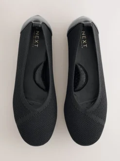 Lage Schoenen|Next Zwart - Forever Comfort® Comfort Flyknit Ballet Flats