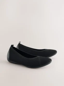 Lage Schoenen|Next Zwart - Forever Comfort® Comfort Flyknit Ballet Flats