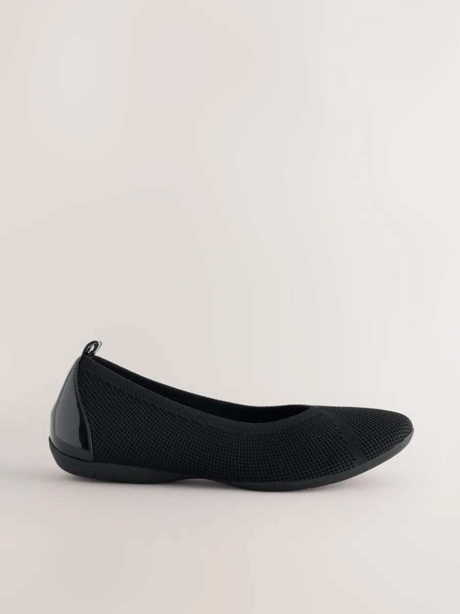 Lage Schoenen|Next Zwart - Forever Comfort® Comfort Flyknit Ballet Flats