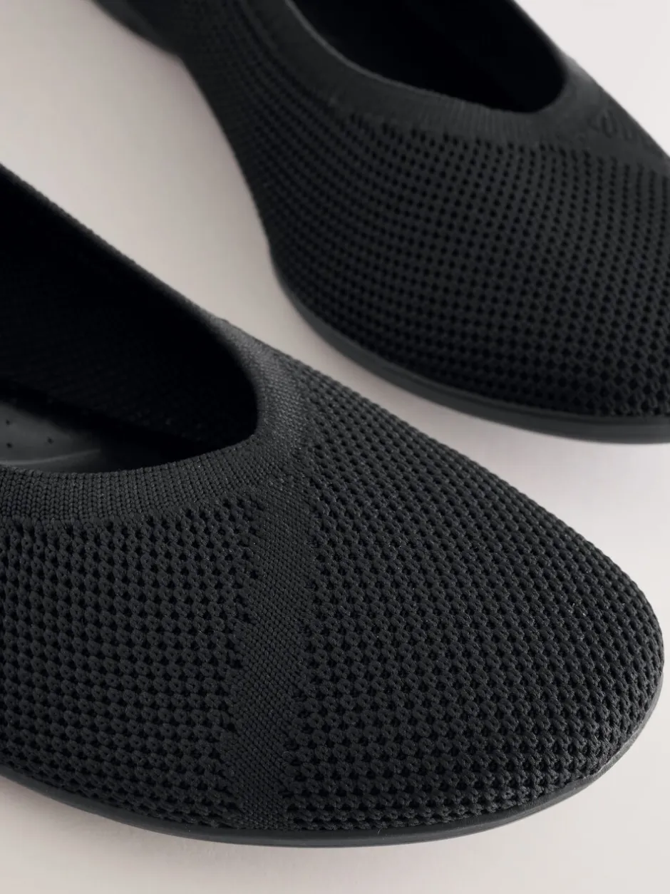 Lage Schoenen|Next Zwart - Forever Comfort® Comfort Flyknit Ballet Flats
