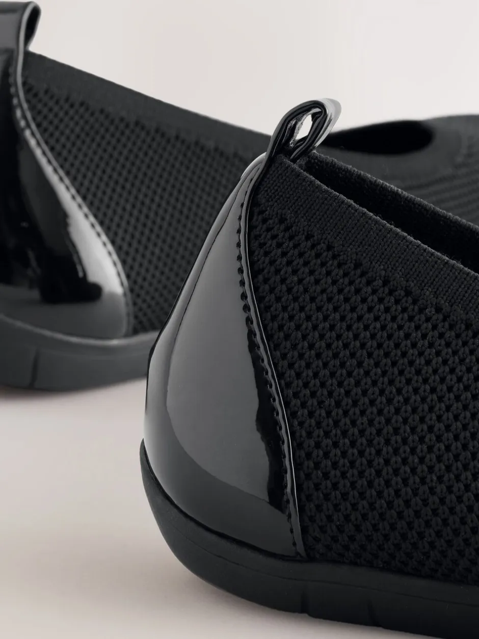 Lage Schoenen|Next Zwart - Forever Comfort® Comfort Flyknit Ballet Flats