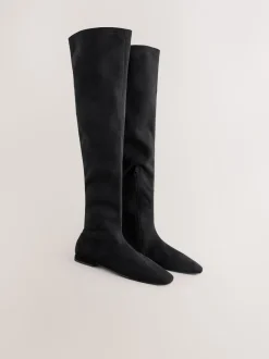 Boots*Next Zwart - Forever Comfort® Flat Sock Over The Knee Boots