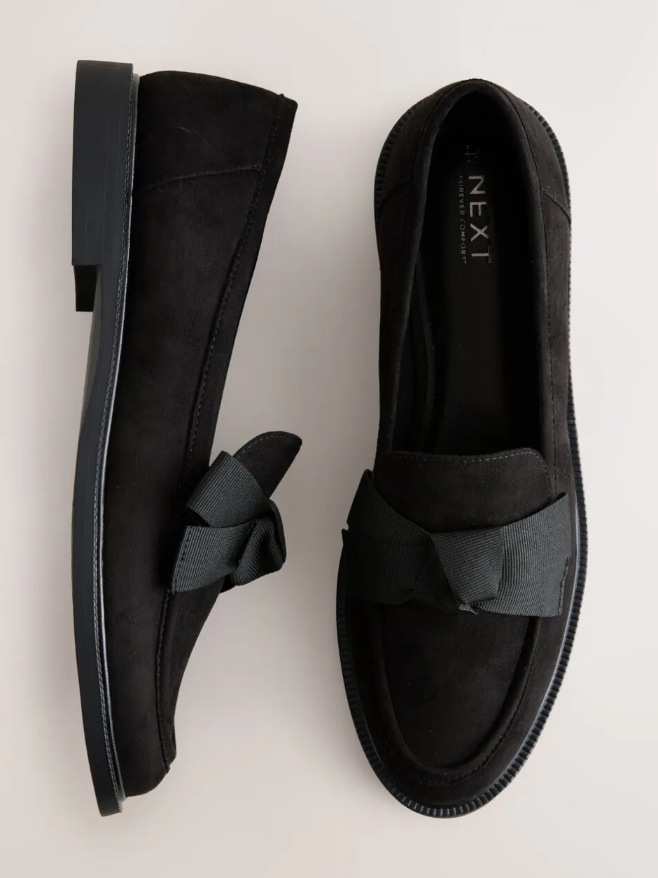 Lage Schoenen*Next Zwart - Forever Comfort® Instappers met Strik