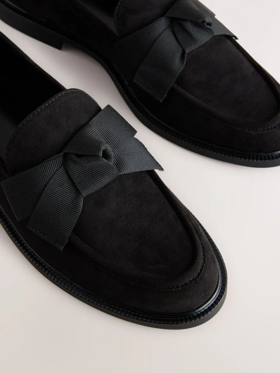 Lage Schoenen*Next Zwart - Forever Comfort® Instappers met Strik