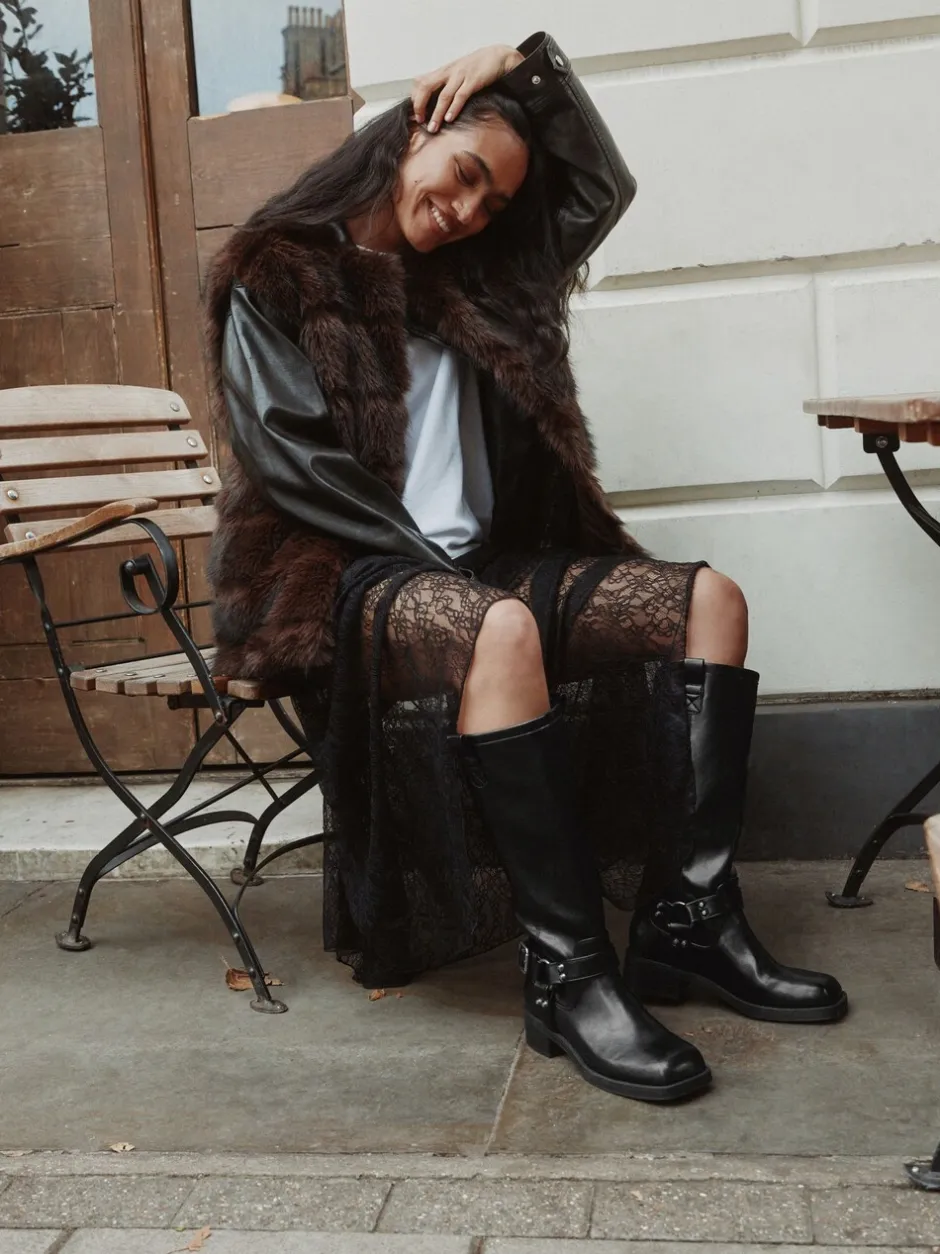 Boots|Next - Forever Comfort® Knee High Biker Boots Zwart