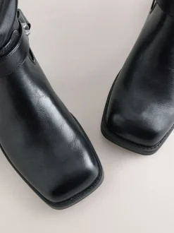 Boots|Next - Forever Comfort® Knee High Biker Boots Zwart