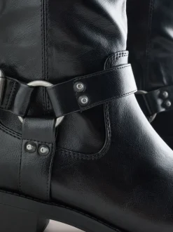 Boots|Next - Forever Comfort® Knee High Biker Boots Zwart