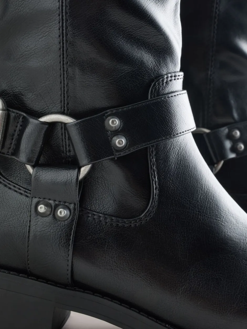 Boots|Next - Forever Comfort® Knee High Biker Boots Zwart