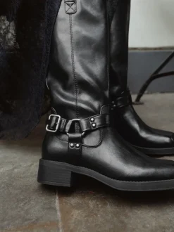 Boots|Next - Forever Comfort® Knee High Biker Boots Zwart