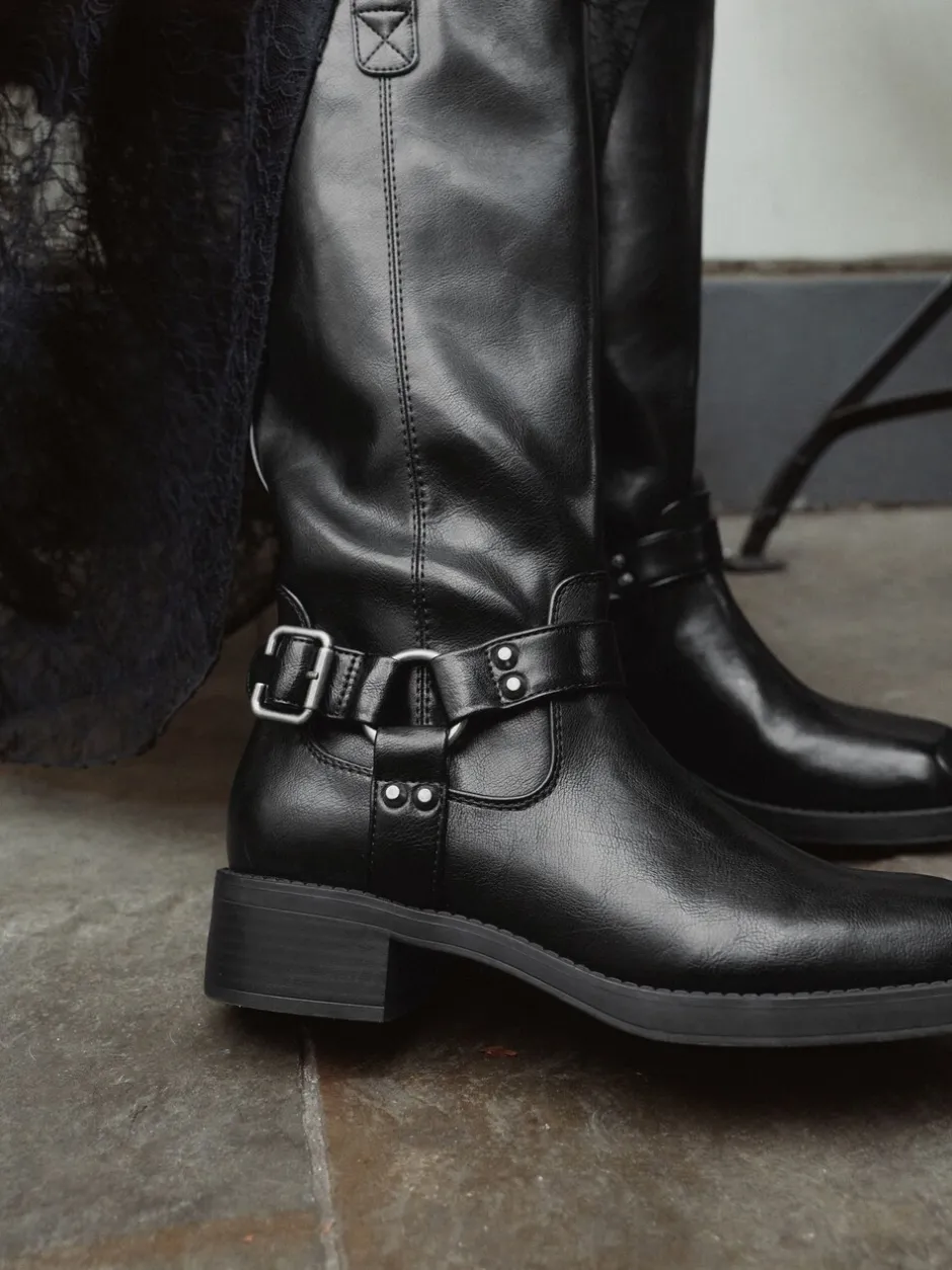 Boots|Next - Forever Comfort® Knee High Biker Boots Zwart