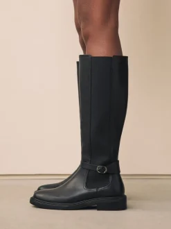 Ruimvallend En Extraruimvallend|Boots*Next - Forever Comfort® rijlaarzen met gesp Zwart