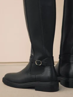 Ruimvallend En Extraruimvallend|Boots*Next - Forever Comfort® rijlaarzen met gesp Zwart