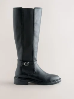 Ruimvallend En Extraruimvallend|Boots*Next - Forever Comfort® rijlaarzen met gesp Zwart
