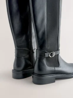 Ruimvallend En Extraruimvallend|Boots*Next - Forever Comfort® rijlaarzen met gesp Zwart