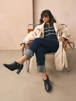 Ruimvallend En Extraruimvallend|Boots*Next Zwart - Forever Comfort® Round Toe Block Heel Buckle Detail Shoe Boots