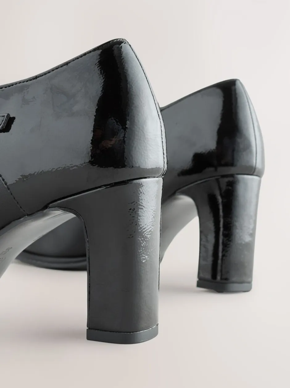 Ruimvallend En Extraruimvallend|Boots*Next Zwart - Forever Comfort® Round Toe Block Heel Buckle Detail Shoe Boots
