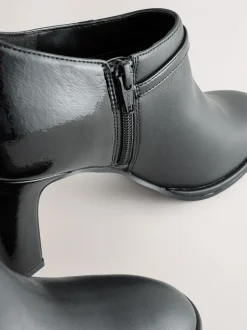 Ruimvallend En Extraruimvallend|Boots*Next Zwart - Forever Comfort® Round Toe Block Heel Buckle Detail Shoe Boots