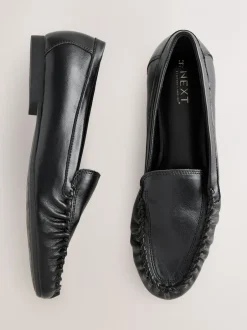 Lage Schoenen|Next - Forever Comfort® Soft Ruched Loafers Zwart