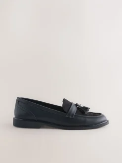Lage Schoenen*Next Zwart - Forever Comfort Tassel Round Toe Loafers