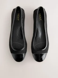 Lage Schoenen*Next Zwart - Forever Comfort® Toe Cap Ballerina Shoes